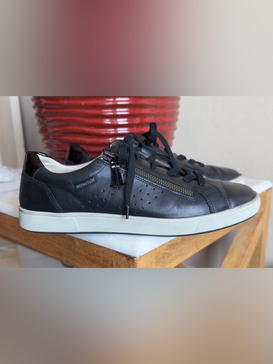 Mephisto Shoes - Mephisto Nikita Sneakers Women’s 8.5 Black Nubuck Leather Zip/Lace Comfort